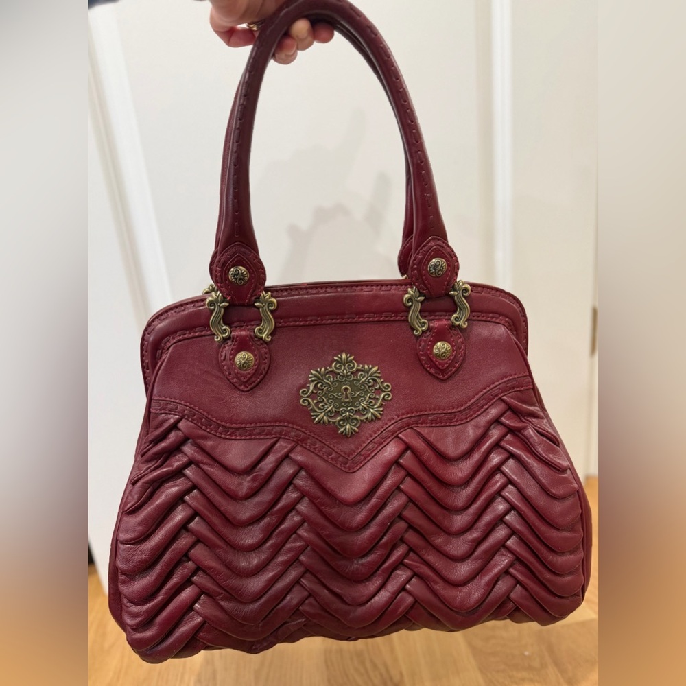 Isabella Fiore Burgundy Limited Edition Pleats Royale with Gold Accent